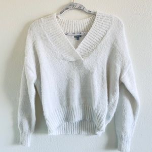 White Vneck Sweater
